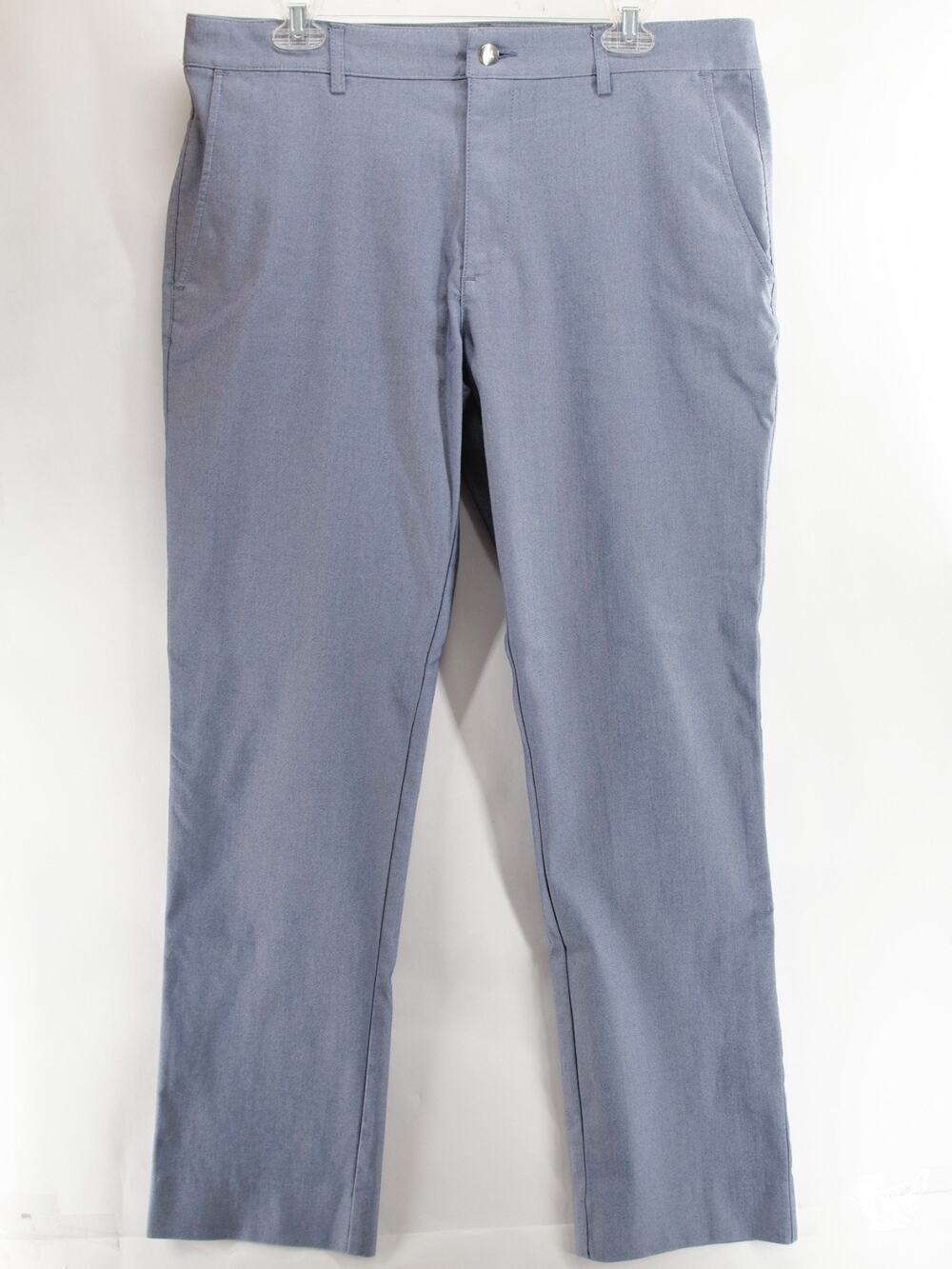 Mizzen+Main Men's 36x31 Light Blue Performance Chino Pants Flat Front Stretch